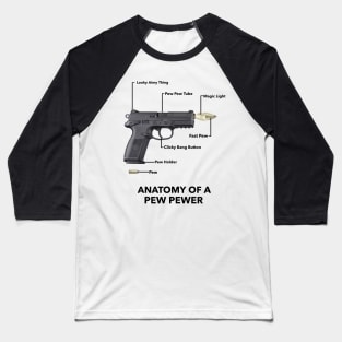 The Anatomy of a Pew Pewer Baseball T-Shirt